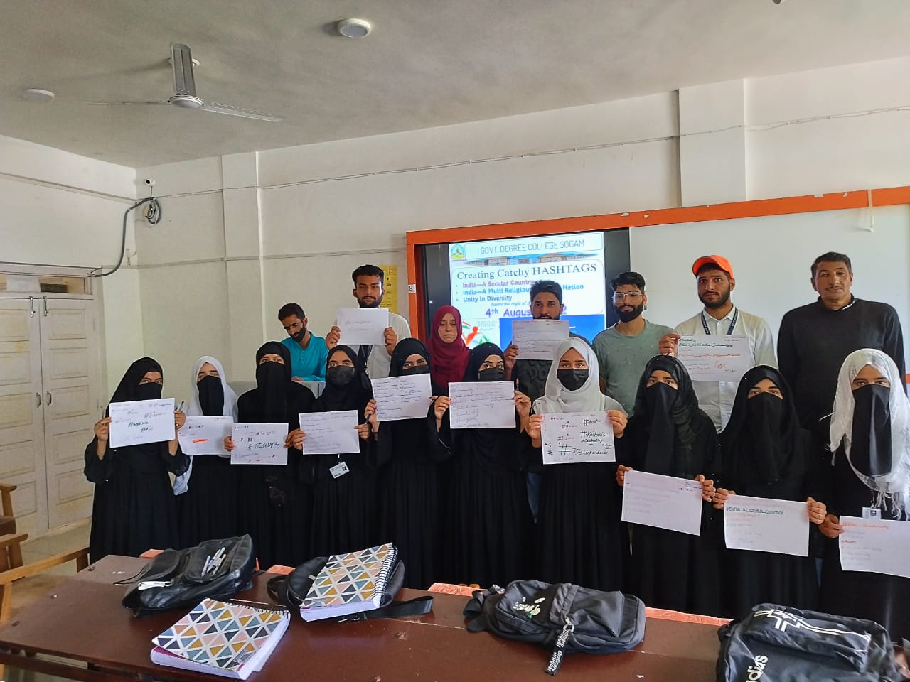 GDC Sogam Lolab organized an "Event on Creating Catchy Hashtags and sharing them on Social media" under the themes:
1. India- Secular Country
2. India- Multi Religious/ Cultural country
3. Unity in Diversity