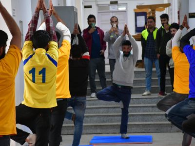 Celebration of International Yoga Day- 8th Edition by Department of Sports and Physical Education under the supervision of PTI Dr. Ayash Amin